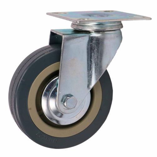 Titan Rubber Swivel Castor 100mm Grey