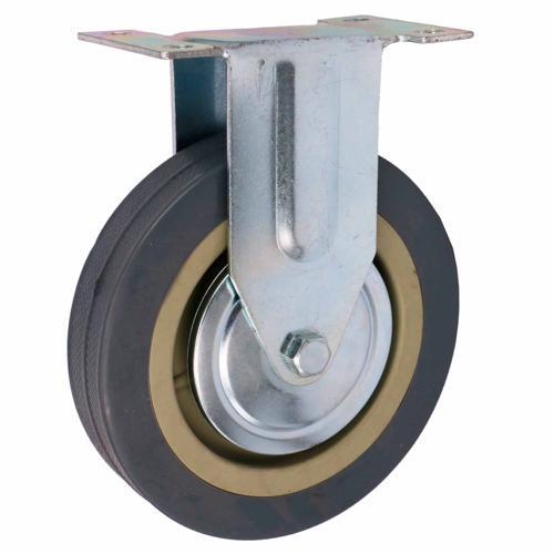 Titan Rubber Fixed Castor 125mm Grey