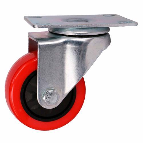 Titan Red Urethane Swivel Castor 75mm Red