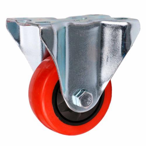 Titan Red Urethane Fixed Castor 75mm Red