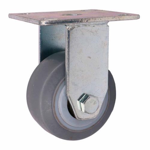 Titan Heavy Duty Rubber Fixed Castor 100mm Grey
