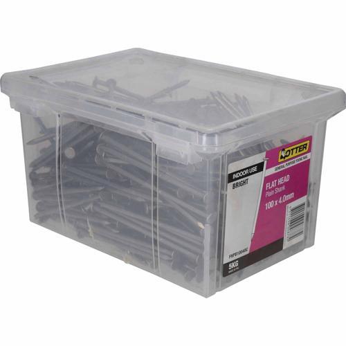 Otter Flat Head Nails 100 X 4.0mm 5kg Bright
