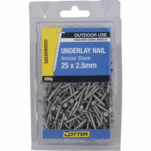 Otter Underlay Nail 25 X 2.5mm 500g Galvanised