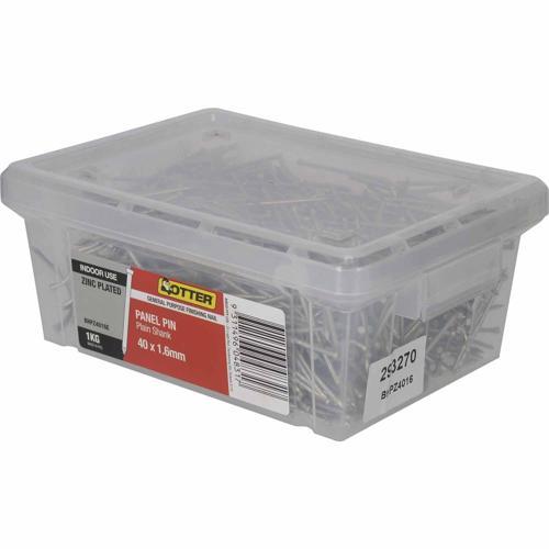 Otter Panel Pin 40 X 1.6mm 1kg Zinc Plated