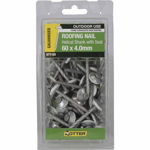 Otter Roofing Nails 60 X 4.0mm Galvanised Pack of 50