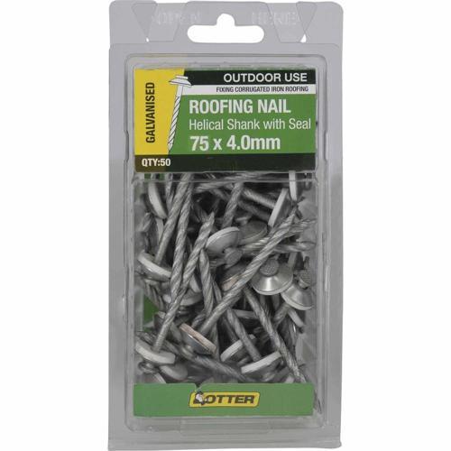 Otter Roofing Nails 75 X 4.0mm Galvanised Pack of 50