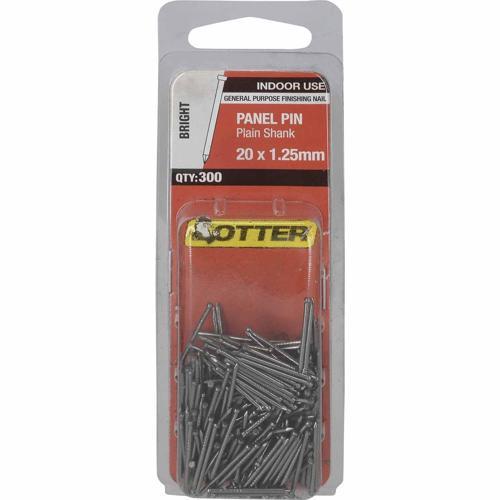 Otter Panel Pins 20 X 1.25mm Bright Pack of 300