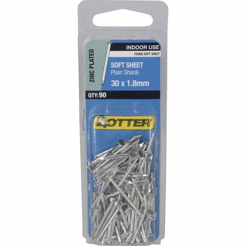 Otter Soft Sheet Nails 30 X 1.8mm Zinc Plated Pack of 90