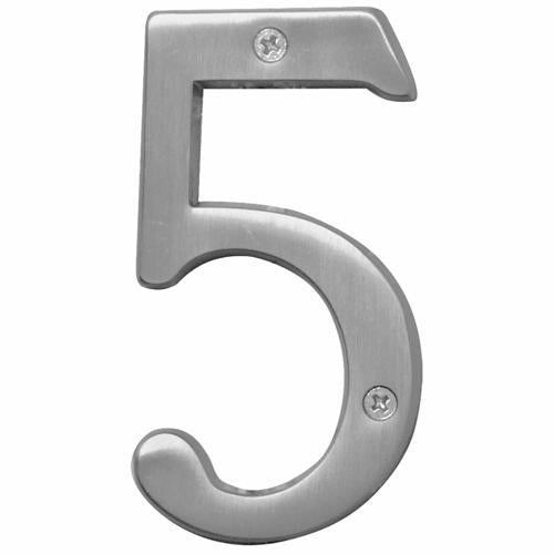 HY-KO Letterbox Number 5 102mm Satin Nickel