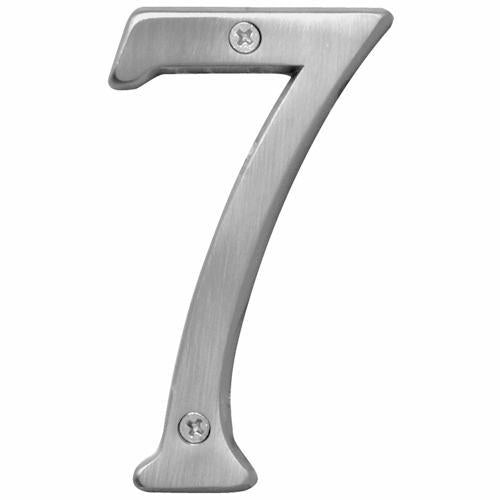 HY-KO Letterbox Number 7 102mm Satin Nickel