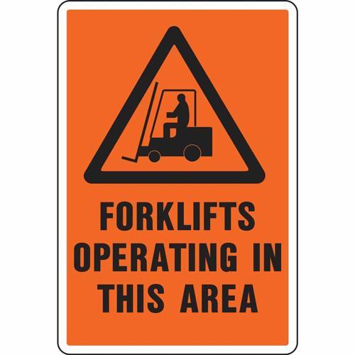 HY-KO Forklifts Operating Sign 355mm L: 235mm