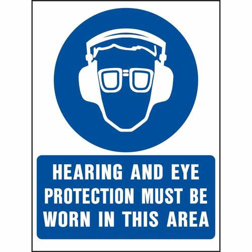 HY-KO Hearing/Eye Protection Worn Sign 305mm L: 216mm