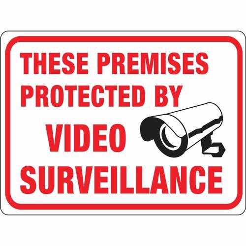 HY-KO Protect Video Surveillance Sign 305mm L: 216mm