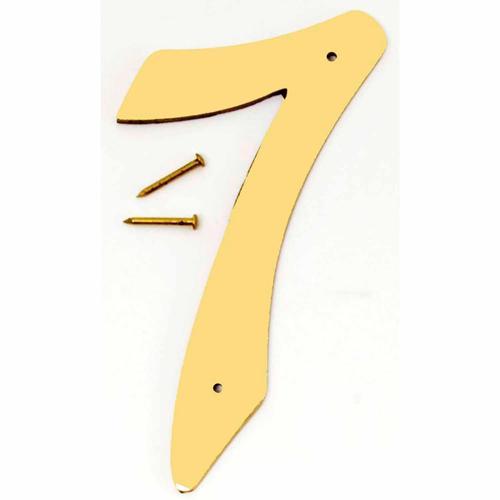 HY-KO Letterbox Number 7 102mm Polished Brass Finish BR-40/7