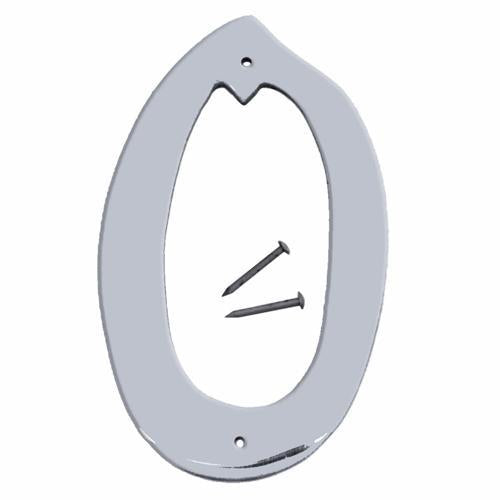 HY-KO Letterbox Number 0 101mm Satin Nickel Finish