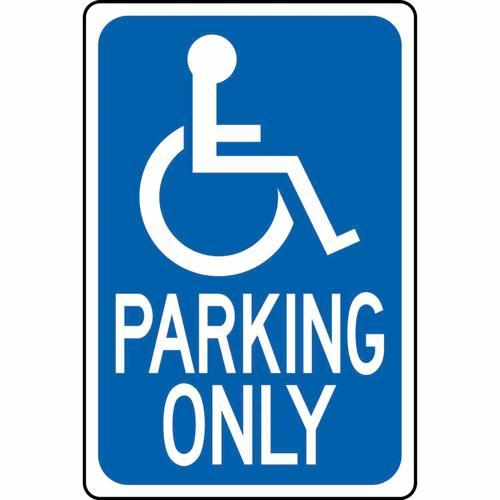 HY-KO Disabled Parking Only Sign 457mm L: 304mm