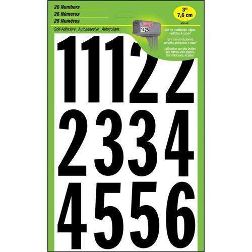 HY-KO Numbers Pack 76mm Black
