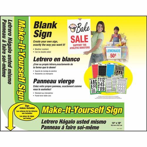 HY-KO Blank Sign 356mm L: 457mm