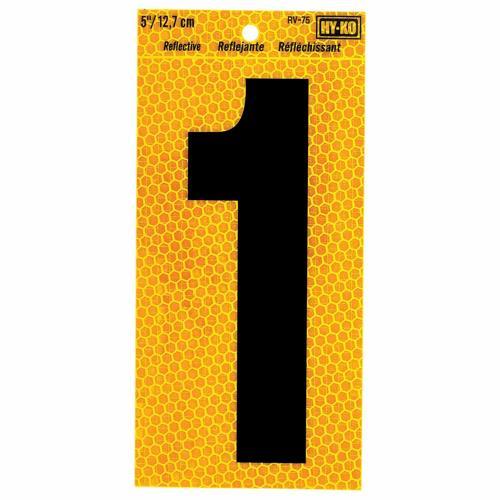 HY-KO Letterbox Number 1 127mm Yellow
