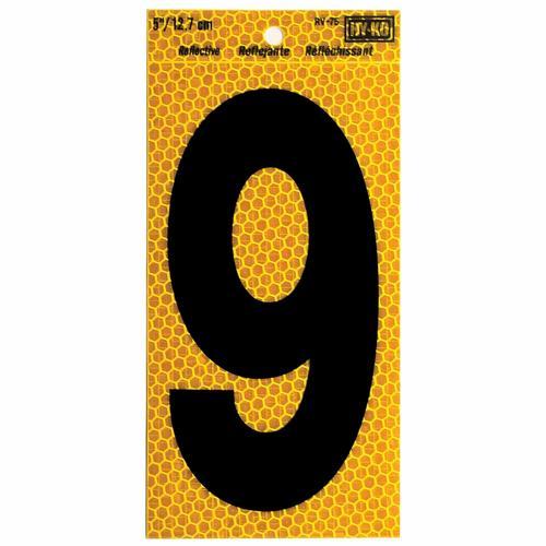 HY-KO Letterbox Number 9 127mm Yellow