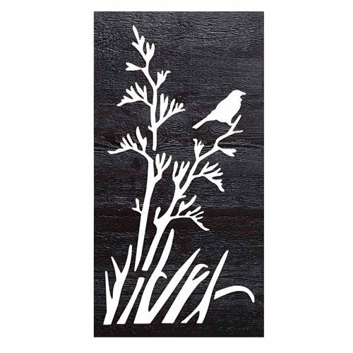 Strol SmartScreen Flax Decorative Screen 600 X 1200mm Woodgrain Black