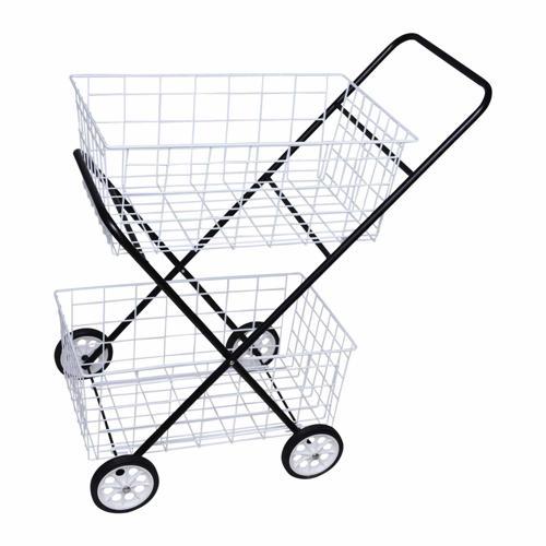 LTWI Utility Laundry Trolley 87.5cm 42.5cm L: 72cm Black/White