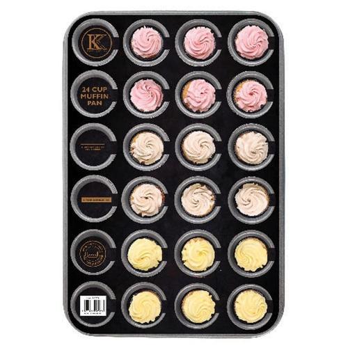 Kates Kitchen Muffin Pan Mini L: 385mm 260mm 20mm Dark Grey