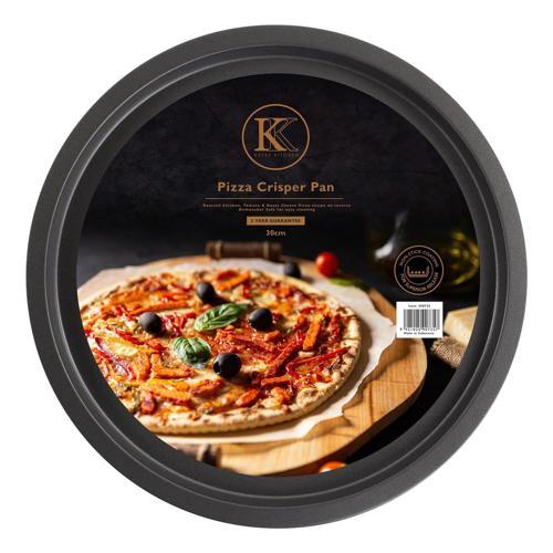 Kates Kitchen Pizza Crisper Pan 10mm 320mm Dark Grey