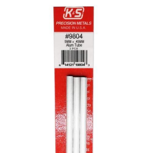K&S Metal Round Aluminium Tube 5mmx300mm Pack of 3