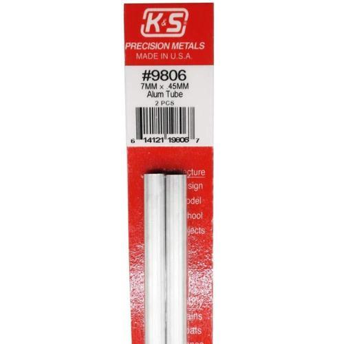 K&S Metal Round Aluminium Tube 7mmx300mm Pack of 2