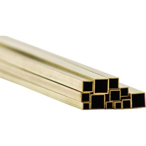 K&S Metal Square Brass Tube 3X3mmx300mm Pack of 2