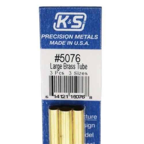 K&S Metal Round Tube Pack of 3 Brass 5076-K&S