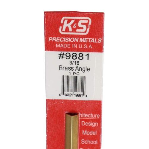 K&S Metal Brass Angle 3/16 X 300mm