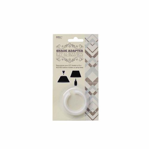 Orbit Lighting Batter Holder Adpater E27 To B22 White