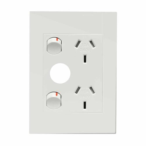 HPM Vertical Double Power Point White