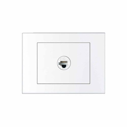 HPM Vivo 1 Gang RJ45 Horizontal Outlet White