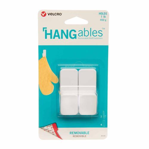 VELCRO Brand Hook Hangable White Pack of 2