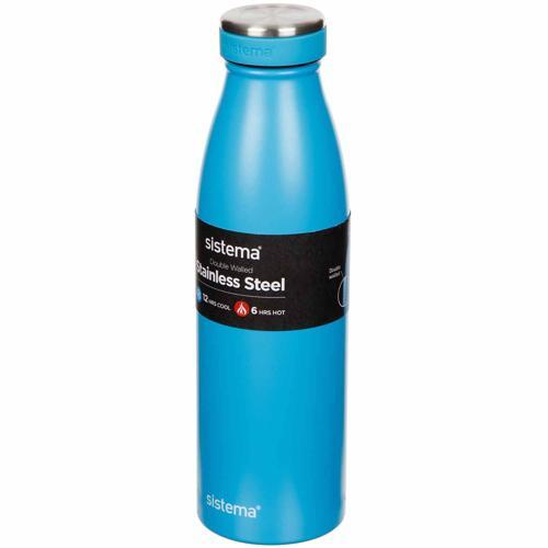 Sistema Hydration Stainless Steel Bottle 500mL Assorted Colours