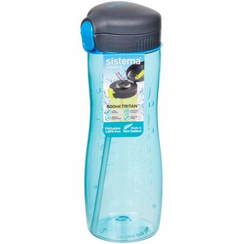 Sistema Hydration Quick Flip Bottle 800mL Assorted Colours