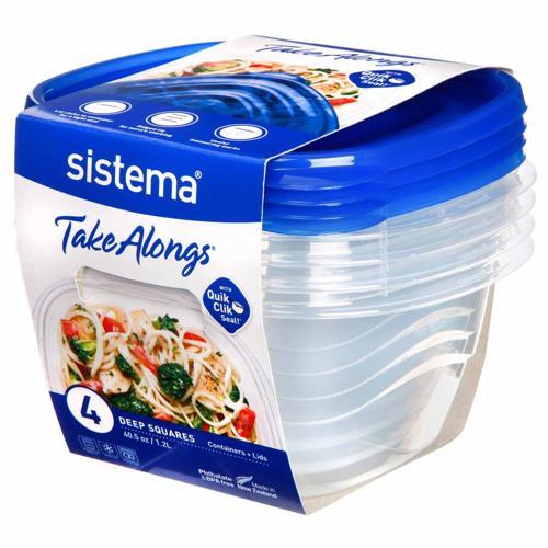 Sistema TakeAlongs Take Alongs Food Storage 1.2L Clear Pack of 4