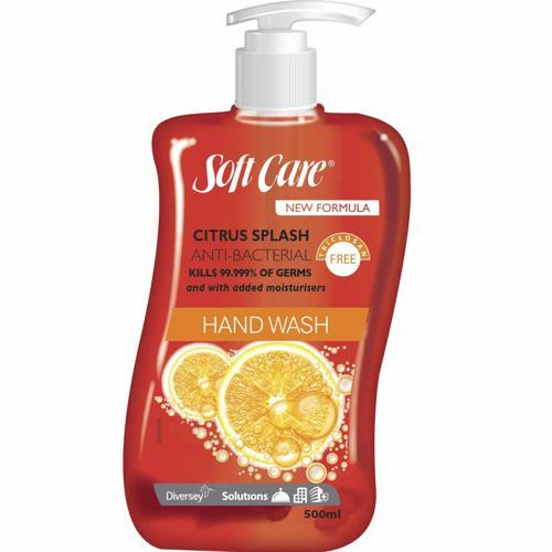 Soft Care Anti-Bacterial Hand Wash Citrus Splash 500mL Orange