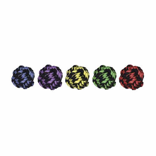 Multipet Nuts For Knots Mini Rope Ball Dog Toy 6.35cm Assorted Colours