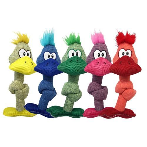 Multipet Knotted Duck Dog Toy Assorted Colours
