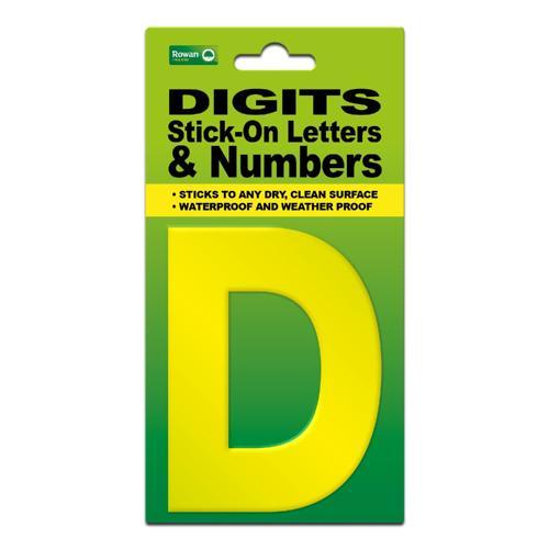 Classic Sign High Visibility Digit 80mm Yellow 80mm-HV-YEL-D