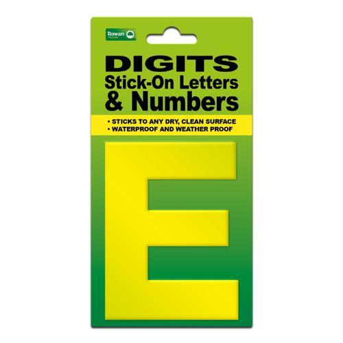 Classic Sign High Visibility Digit 80mm Yellow 80mm-HV-YEL-E