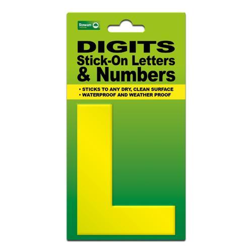 Classic Sign High Visibility Digit 80mm Yellow 80mm-HV-YEL-L
