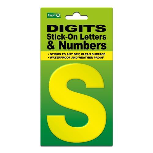 Classic Sign High Visibility Digit 80mm Yellow 80mm-HV-YEL-S