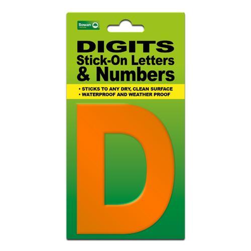 Classic Sign High Visibility Digit 80mm Orange 80mm-HV-ORAN-D
