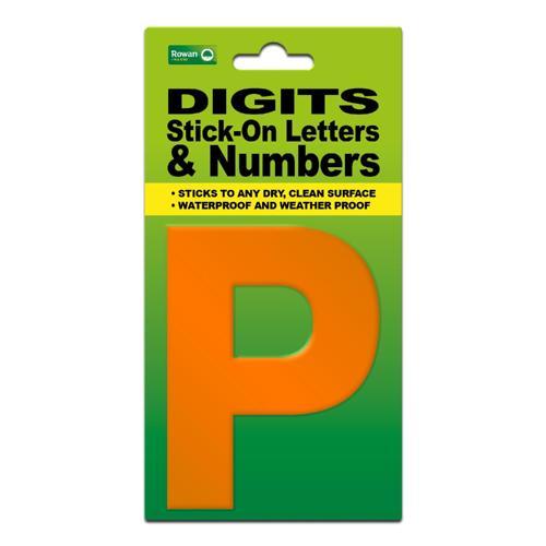 Classic Sign High Visibility Digit 80mm Orange 80mm-HV-ORAN-P