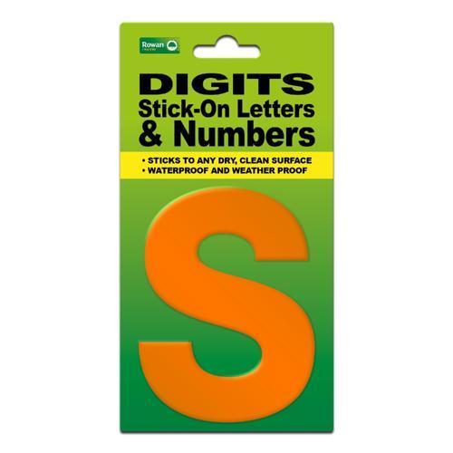 Classic Sign High Visibility Digit 80mm Orange 80mm-HV-ORAN-S